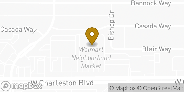 Map showing the location of Walmart in Las Vegas, NV