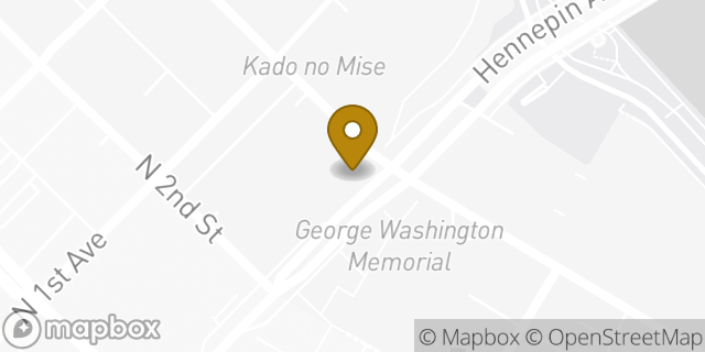 Map showing the location of Starbucks in Minneapolis, MN 55401