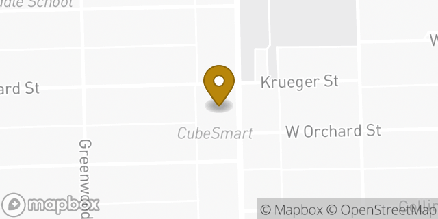 Map showing the location of CubeSmart Self Storage in Blue Island, IL 60406