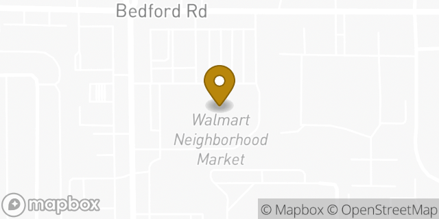 Map showing the location of Walmart Neighborhood Market in Bedford, TX 76021