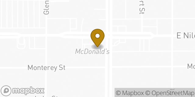 Map showing the location of McDonald's in Bakersfield, CA 93306