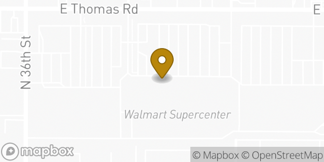 Map showing the location of Walmart Wireless Services in Phoenix, AZ 85018