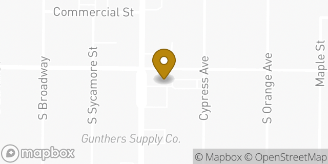 Map showing the location of Bank of America in Santa Ana, CA 92707