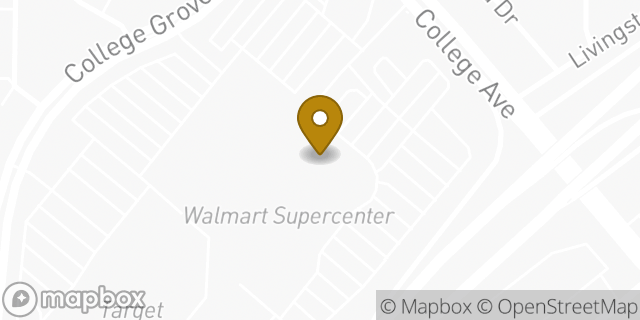 Map showing the location of Starbucks in San Diego, CA 92115