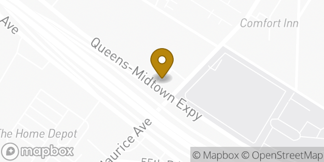 Map showing the location of Dunkin' in Maspeth, NY 11378