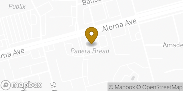 Map showing the location of Panera Bread in Winter Park, FL 32792
