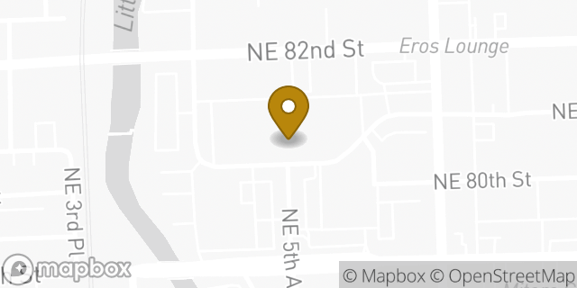Map showing the location of Amazon Locker - Blocker in Miami, FL 33138