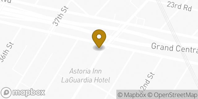Map showing the location of Dunkin Donuts in Astoria, NY 11103