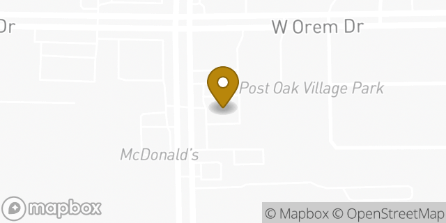 Map showing the location of AutoZone in Houston, TX 77045