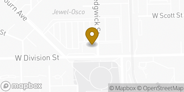 Map showing the location of Pearle Vision in Chicago, IL 60610