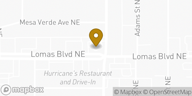 Map showing the location of Starbucks in Albuquerque, NM 87110