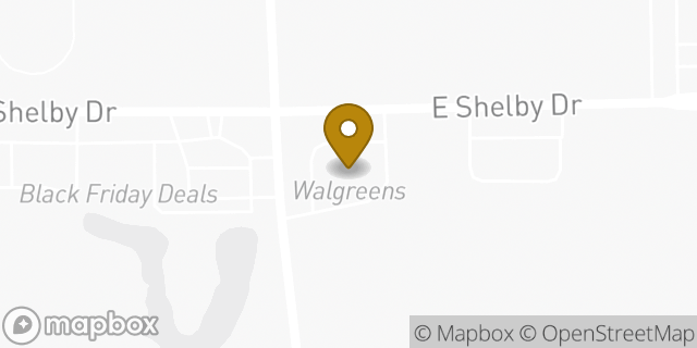 Map showing the location of ATM Walgreens in Memphis, TN 38125