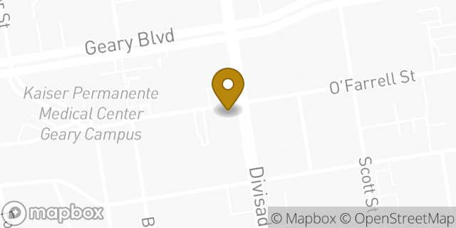 Map showing the location of Walgreens in San Francisco, CA 94115