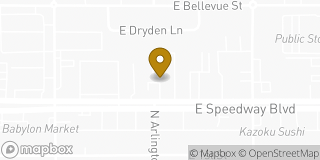 Map showing the location of Storage King USA in Tucson, AZ 85712