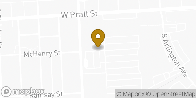 Map showing the location of Amazon Locker - Mirina in Baltimore, MD 21223