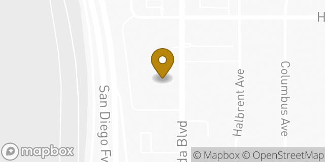 Map showing the location of Starbucks in Van Nuys, CA 91411
