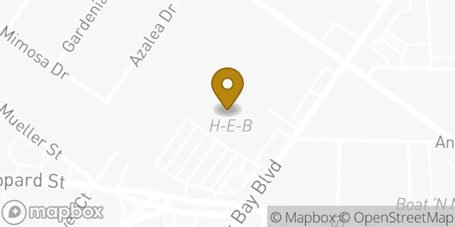 Map showing the location of H-E-B in Corpus Christi, TX 78408