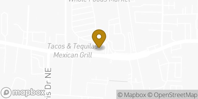 Map showing the location of Starbucks in Atlanta, GA 30308