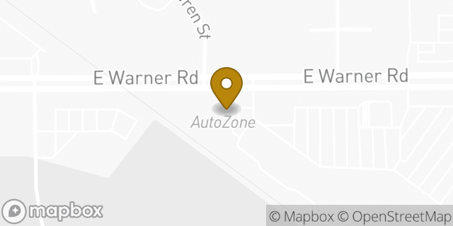 Map showing the location of AutoZone in Gilbert, AZ 85296