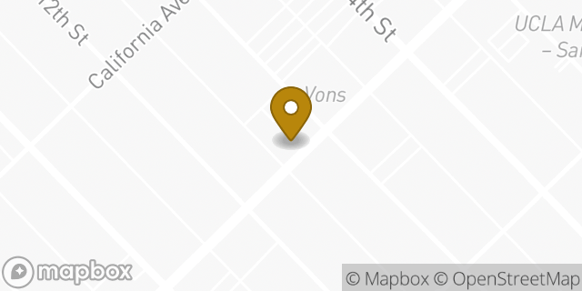 Map showing the location of The UPS Store in Santa Monica, CA 90403