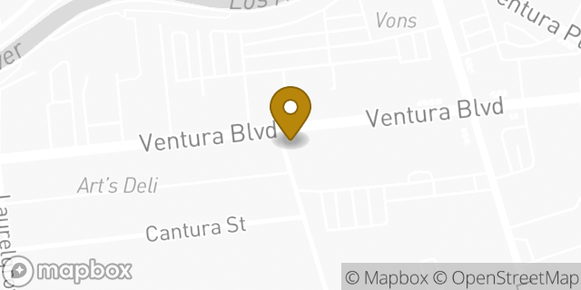 Map showing the location of Starbucks in Studio City, CA 91604