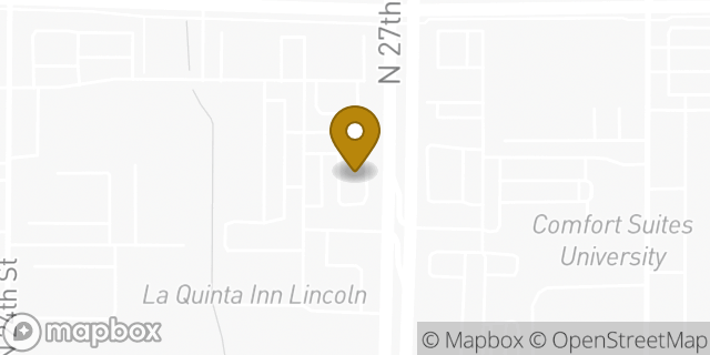 Map showing the location of Panera Bread in Lincoln, NE 68521