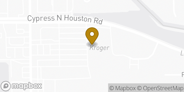 Map showing the location of Kroger in Houston, TX 77070