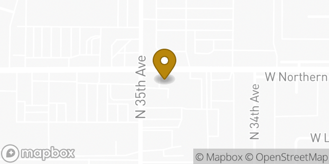 Map showing the location of Papa Johns Pizza in Phoenix, AZ 85051