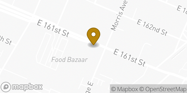 Map showing the location of Dunkin' in Bronx, NY 10451
