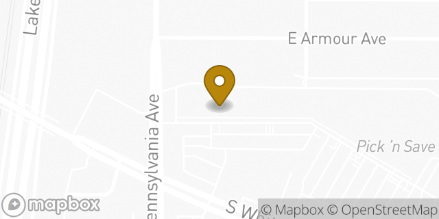 Map showing the location of Subway in St Francis, WI 53235