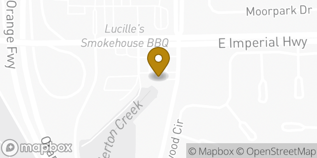 Map showing the location of 7-Eleven in Fullerton, CA 92835