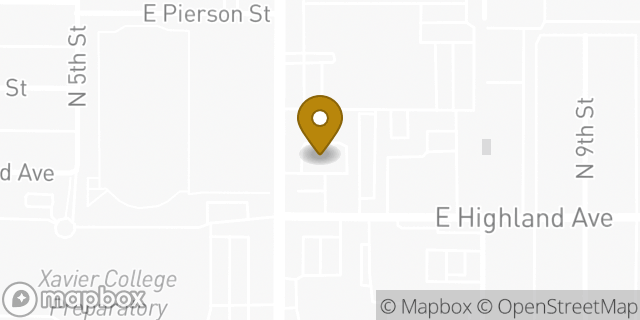Map showing the location of Starbucks in Phoenix, AZ 85014