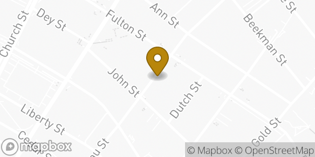 Map showing the location of The UPS Store in New York, NY 10038