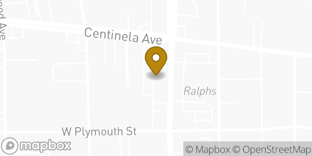 Map showing the location of Starbucks in Inglewood, CA 90302