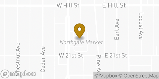 Map showing the location of Coinme in Long Beach, CA 90806