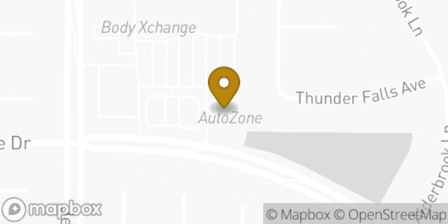 Map showing the location of AutoZone in Bakersfield, CA 93312