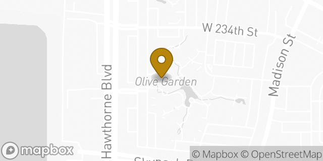 Map showing the location of Olive Garden in Torrance, CA 90505