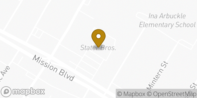 Map showing the location of Coinme in Jurupa Valley, CA 92509