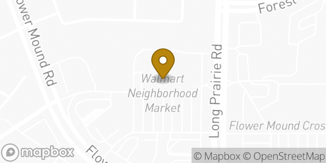 Map showing the location of Walmart Neighborhood Market in Flower Mound, TX 75022