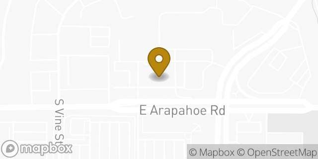 Map showing the location of Walgreens in Centennial, CO 80122