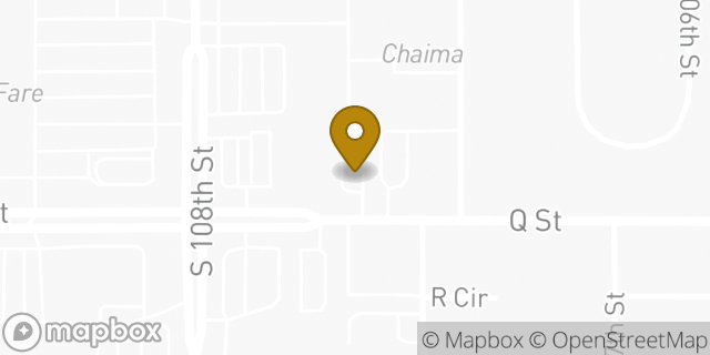 Map showing the location of Dunkin' in Omaha, NE 68127