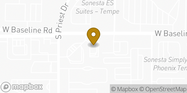 Map showing the location of McDonald's in Tempe, AZ 85283