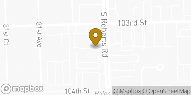 Map showing the location of Amazon Locker - Briac in Palos Hills, IL 60465