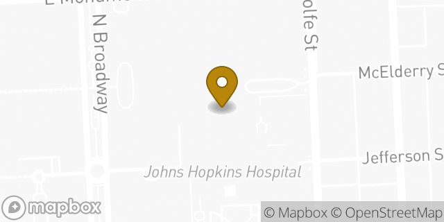 Map showing the location of Johns Hopkins Cardiac Surgery Department in Baltimore, MD 21287