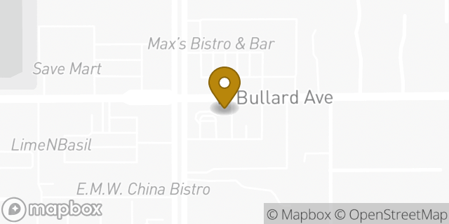 Map showing the location of Fresno, CA (Bullard) in Fresno, CA 93711