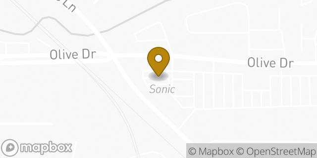 Map showing the location of Sonic Drive In in Bakersfield, CA 93308