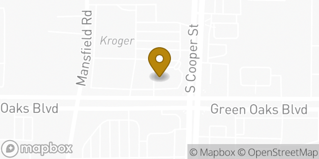 Map showing the location of Chase Bank in Arlington, TX 76017