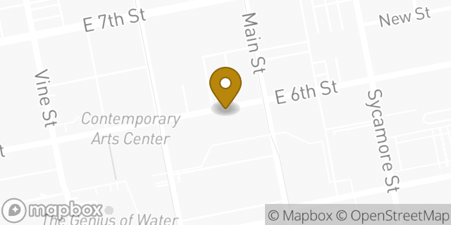 Map showing the location of Starbucks in Cincinnati, OH 45202