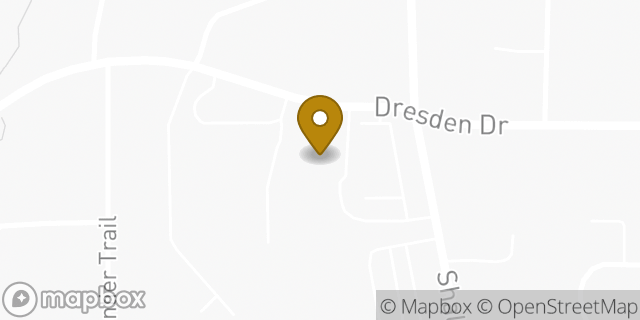 Map showing the location of Dresden Drive KinderCare in Chamblee, GA 30341