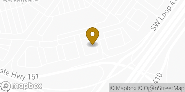 Map showing the location of Buffalo Wild Wings in San Antonio, TX 78245